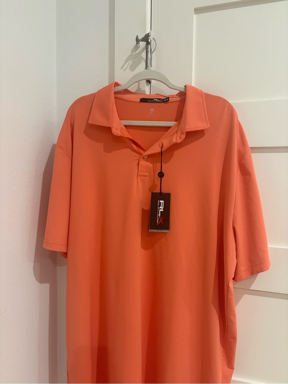 Bellagio Las Vegas Casino Ralph Lauren RLX Coral-Orange Polo Shirt